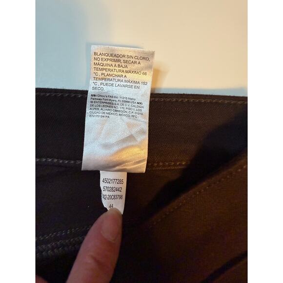 Chico’s So Slimming Girlfriend Ankle Jeans 14R Black Casual Chic minimalist - Picture 6 of 10